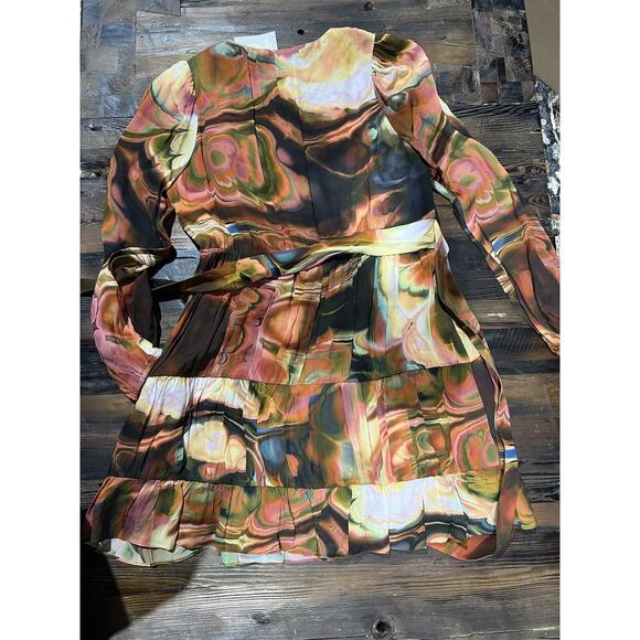 Marie Oliver Dress M Mila Malachite NWT Fall Bold Psychedelic Boho Hippie - Picture 10 of 16